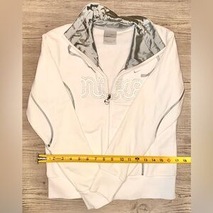 Nike White and Silver Jacket